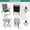 Costway 3pcs Patio Folding Table Chair Set Extra-Large Seat Metal Frame Portable Outdoor